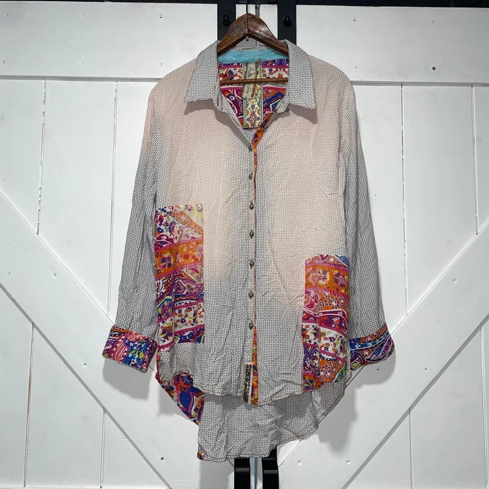 Blusa Aratta Silent Journey para mujer manga larga mediana abotonada Anthropologie Foto 1 de 4