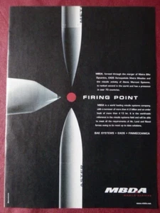 2/2002 PUB MBDA MISSILE SYSTEMS ASTER METEOR ORIGINAL AD - Imagen 1 de 1