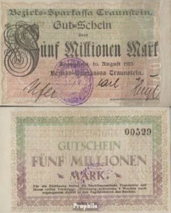 Banknoten Traunstein 1923 Inflationsgeld Sparkassa Traunstein gebraucht (III) - Bild 1 von 1