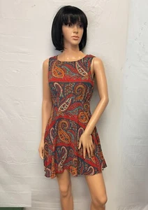 FREE PEOPLE Multicolor Paisley Sleeveless Summer Dress Size 4 - Picture 1 of 9