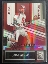 Mike Powell 2007 Donruss Elite Extra Edition Status Lacrosse SP RC Card #46/50