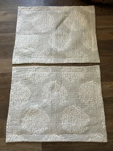 2 LAURA ASHLEY Pillow Shams Standard Coral Reef 100% Cotton Quilted - Picture 1 of 12