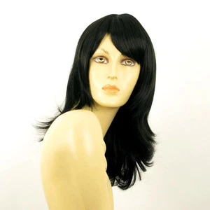 Perruque femme mi longue noir LILI ROSE 1B - Picture 1 of 8