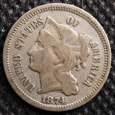 1874 Three Cent Piece - Image 1 of 4