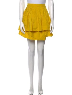 Falda Pulls Johnson Alice Chartreuse bordada en capas mini talla 4 nueva con etiquetas $295 Foto 1 de 4