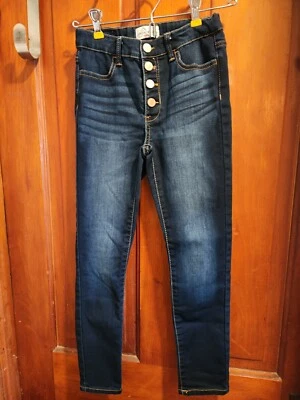 Pantalones de mezclilla para niñas Jordache súper ajustados lavados oscuros con cintura ajustable talla 10 Foto 1 de 4