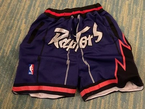 Rare JUST DON Toronto Raptors Basketball 1998-99 Hardwood Throwback Shorts SZ L - Picture 1 of 7