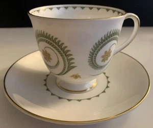 Juego de tazas de té y platillos con motivo asirio floral Susie Cooper - China de hueso - Inglaterra - Imagen 1 de 7