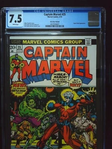Captain Marvel 25 CGC 7.5 Early Thanos - Picture 1 of 3