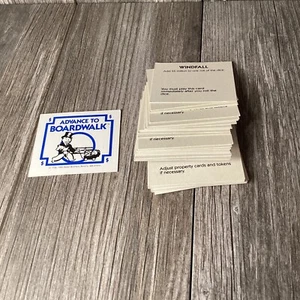 VTG Advance to Boardwalk Parker Bros 1985 Board Game REPLACEMENT FORTUNE CARDS - Picture 1 of 12