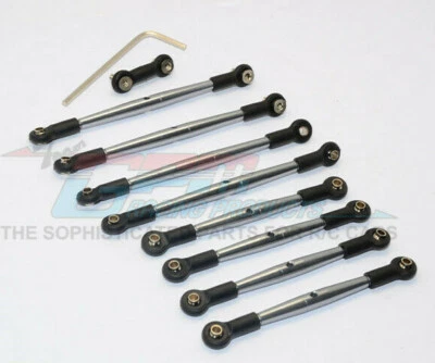 For Traxxas 1/16 Mini E REVO Complete TIE RODS Alloy Upgrade erv160 -GUN SILVER - Image 1 of 4