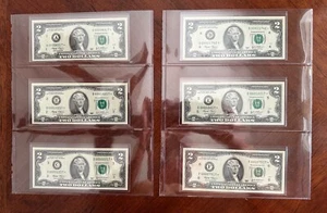 2003 $2 FEDERAL RESERVE STAR NOTES GEM UNCIRCULATED A-L DISTRICTS, LOW NUMBERS - Picture 1 of 4