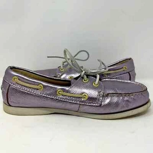 Sebago Seashell Two Eyed Light Pink Metallic Deck Shoe - Picture 1 of 15