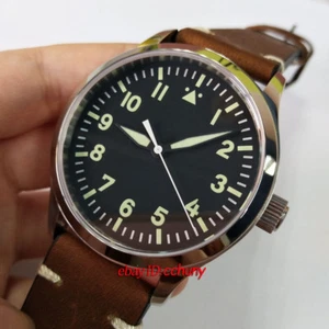 42mm sterile black dial luminous mark Sapphire glass automatic watch 2805 - Picture 1 of 7