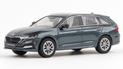 Miniature Skoda Octavia 1/43 Abrex IV RS Metallise Bleu Foncé 2020 - Voiture-min