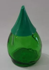Vintage McCormick Spice Garlic Juice Empty Green Glass Bottle Twist Lid Read ⬇️ - Picture 1 of 12