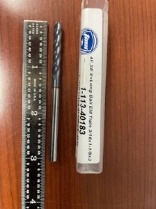 TMX 1-113-40183 4FL SE EXLONG CARBIDE BALL END MILL TIALN COATED 3/16"X1-1/8"X3" - Picture 1 of 1