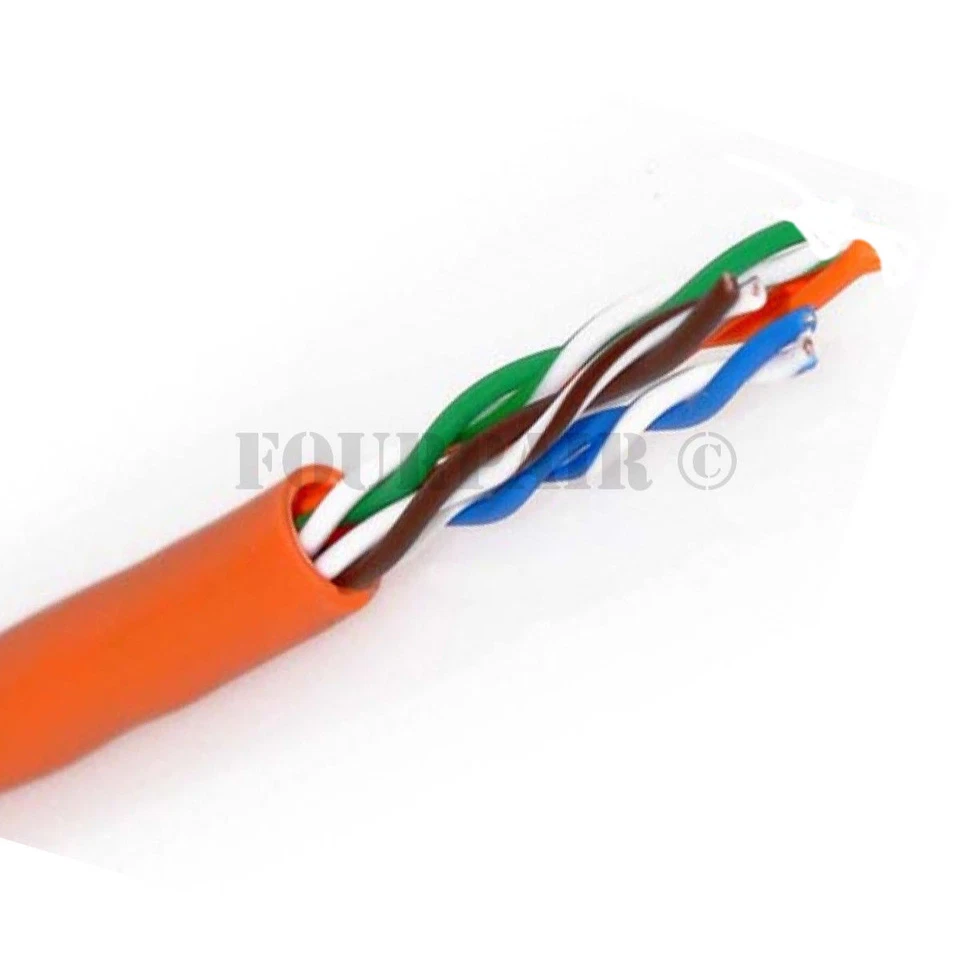 CAT5e CMR 350MHz Ethernet UTP Cable Orange 1000FT STRANDED BARE COPPER - Image 1 of 1