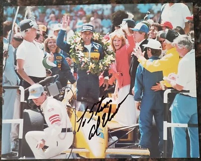 Tarjeta fotográfica autógrafa Al Our Jr. Indianapolis Indy 500 1992 8x10 Foto 1 de 4