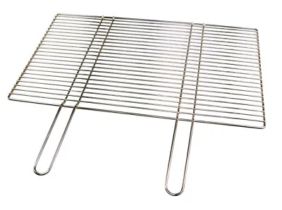 GRILLCLUB 54 x 34 cm feste Griffe Edelstahl 1.4301 Grillrost / 10 mm lichter Stababstand