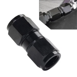 4AN Female to Female Straight Swivel Coupler Union Fitting Adapter Aluminum Blk - Picture 1 of 10
