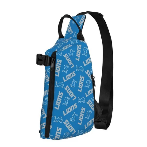 Detroit Lions Adult Sling Bag Chest Cross Body Travel Sport Shoulder Backpack Cover