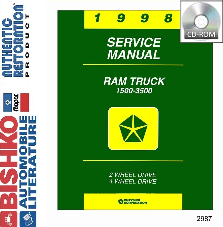 1998 Dodge Ram Truck Shop Service Repair Manual CD - Imagem 1 de 1
