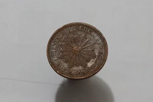 🧠🇺🇾 URUGUAY 2 CENTESIMOS 1869 SHARP DETAILS B58 #Z8121 - Picture 1 of 3