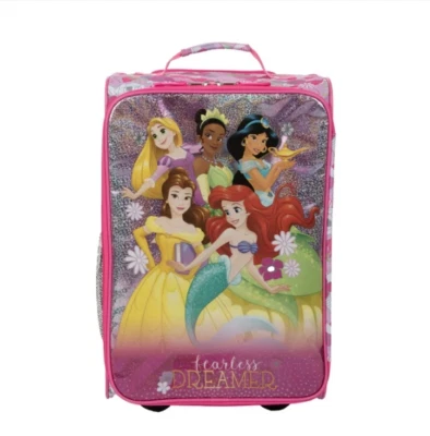 GIRLS KIDS LUGGAGE 18 Inch Disney Princess Soft Sided Rolling Suitcase - Image 1 of 4