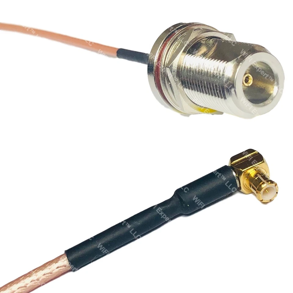 RG316 N FEMALE BULKHEAD to MCX MALE ANGLE RF Cable Rapid-SHIP LOT - Image 1 of 1