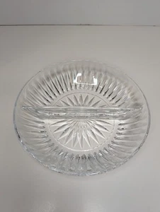 Princess House Royal Highlights 2-Part Divided Relish Bowl Dish~Small Chip - Picture 1 of 5