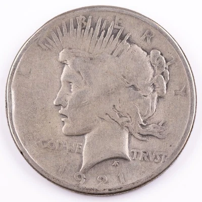 1921 High Relief Peace Dollar Silver $1  - Image 1 of 2