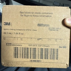 NEW 1 BOX 3M Epoxy Potting Compound DP270 Clear 48.5 mL (1.64 OZ) - Picture 1 of 2
