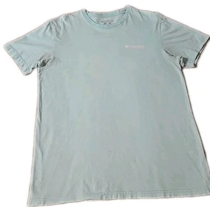 T-shirt uomo Columbia Large PFG L verde acqua professionale attrezzatura da pesca logo - Foto 1 di 14