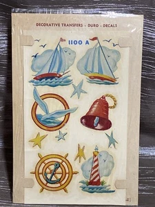 Vintage Dura Decal Decorative Transfer Nautical Designs Sealed In Package - Picture 1 of 4