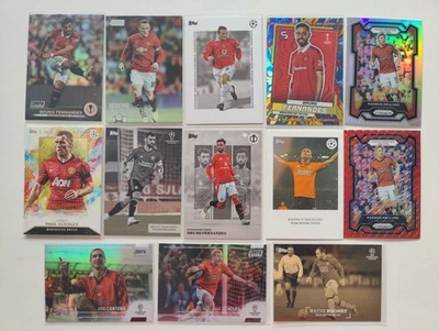 Lote de 13 tarjetas Manchester United - Topps Panini - Rooney Scholes Cantona Fernandes Foto 1 de 2