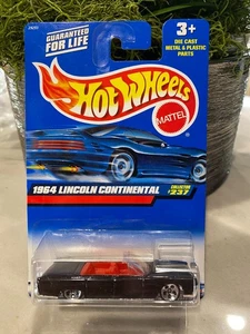 Hot Wheels Collector #237 1964 Lincoln Continental Black w/5 Dot Wheels - Picture 1 of 1