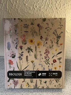 BBOLDIN Wildflowers of North America 1000 Piece Jigsaw Puzzle New Sealed - Image 1 of 4