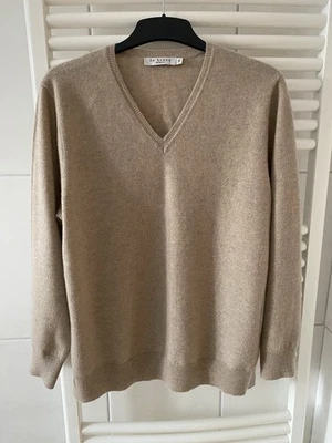 Pullover Kaschmir Damen Cashmere V Ausschnitt In Linea Berlin Beige 46 Neu  - Bild 1 von 4