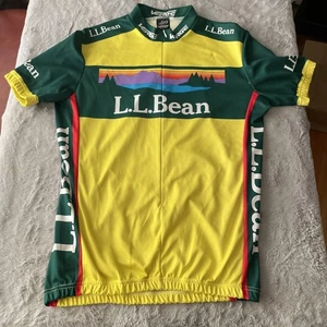 Camiseta deportiva LL Bean Bike XL para hombre verde amarillo ciclismo de carretera - Imagen 1 de 4