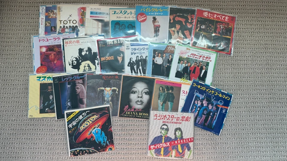 HUGE Lot Assorted Japanese 7" Vinyl Singles J-Pop Rock Soul 45 RPM VG+ Rare - Image 1 of 1