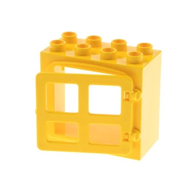 1x LEGO Duplo Window Frame Small 2x4x3 Yellow Door 1x4x3 Yellow Clip 2206 2332b - Image 1 of 2
