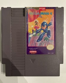 Capcom Mega Man 4 NES Cartridge Only AUTHENTIC - WORN LABEL 