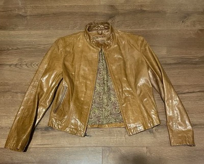 Excelente Estado Y2K De Colección - Chaqueta Corta Mujer Wilson Cuero Marrón Pequeña Foto 1 de 4