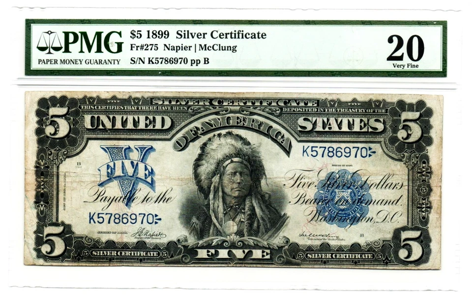 Fr. 275 1899 Silver Certificate PMG Very Fine 20 - Image 1 of 2