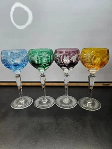 NACHTMANN Bicchieri da vino con gancio in cristallo taglio uva a trasparente 6 7/8" set da 4 - Foto 1 di 8