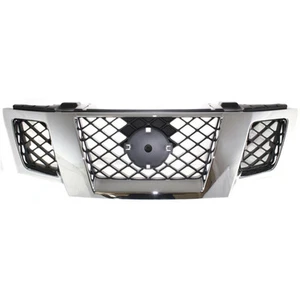 For 09-19 Frontier Pickup Truck 4.0L Front Grille Assembly Chrome w/Black Insert - Picture 1 of 4