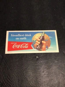 NOS 1956 Coca-Cola Blotter Advertising 3.5x7.5in *RARE* - Picture 1 of 4