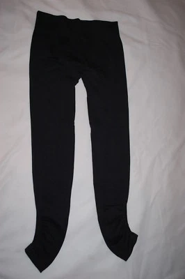 Mujer LEGGINGS NEGROS SIN COSTURAS Pierna Acanalada 4WAY STRETCH Súper Opaco S/M M/L L/XL Foto 1 de 2