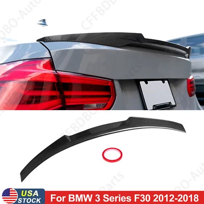 Alerón trasero del maletero estilo fibra de carbono para BMW Serie 3 12-18 F30 M4 335i EE. UU. Foto 1 de 4